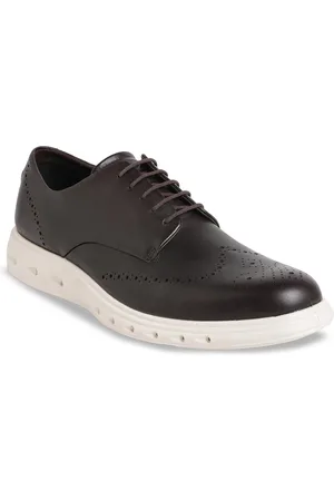 Ecco Mens Hybrid 720 Mocha Leather Regular Formal Shoes