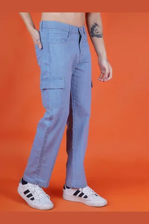 Moda Rapido Men Classic Boyfriend Fit Low Distress Light Fade Jeans