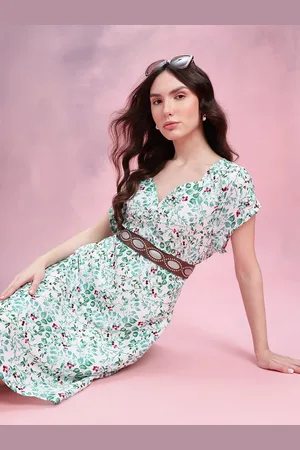 DressBerry Floral Print A-Line Dress