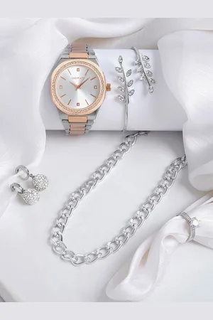 Joker & Witch Women Stainless Steel Watch Gift Set