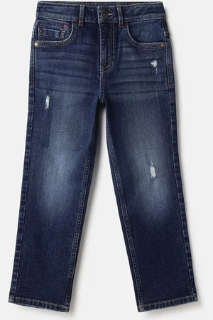 Benetton Girls Straight Fit Heavy Fade Jeans