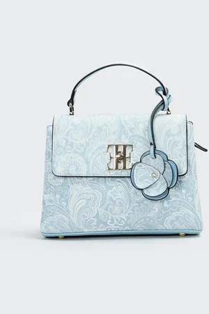 Elle PU Structured Satchel with Cut Work