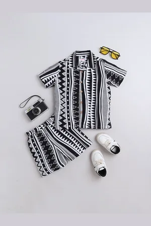 taffykids Boys Printed Shirt with Shorts