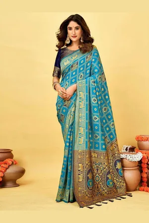 Satrani Woven Design Zari Pure Silk Arani Saree