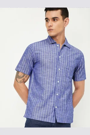 Max Collection Men Opaque Striped Casual Shirt