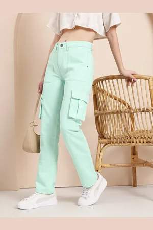 Mast & Harbour Women Straight Fit Cargo Jeans