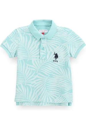 Ralph Lauren Boys Floral Printed Polo Collar Tropical Pure Cotton T-shirt