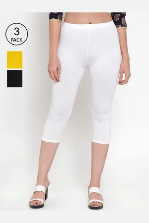 Jinfo Women Black & WhitePack of 3 Capris