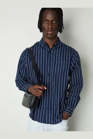 Max Collection Men Opaque Striped Casual Shirt