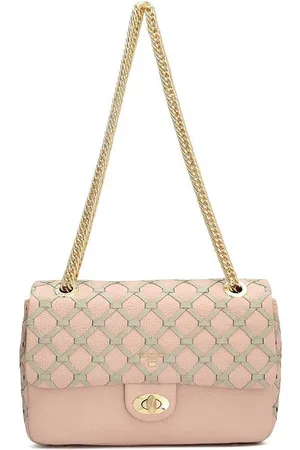 Da Milano Textured Leather Structured Sling Bag