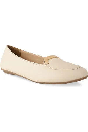 Bata Women Beige Round Toe Ballerinas Flats