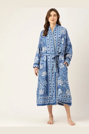 Jaipur Printed Quilted Reversible Pure Cotton Bath Robe