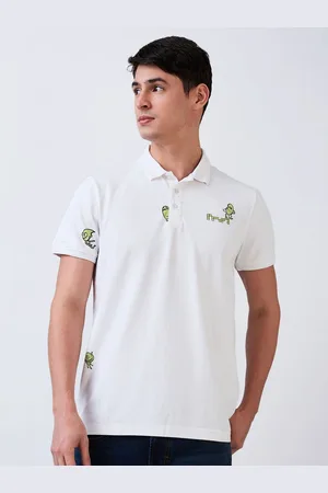 SPYKAR Men Graphic Printed Polo Collar Cotton T-shirt