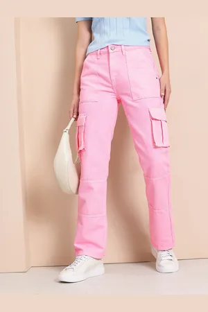 Mast & Harbour Women Straight Fit Cargo Jeans