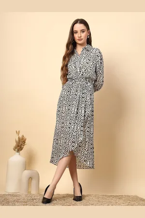 Gipsy Women Animal Print Shirt Midi Dress