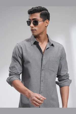 Highlander Men Dobby Textured Solid Casual Shirt