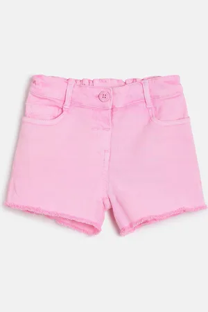 MINI KLUB Girls Pink Mid-Rise Hot Pants Shorts