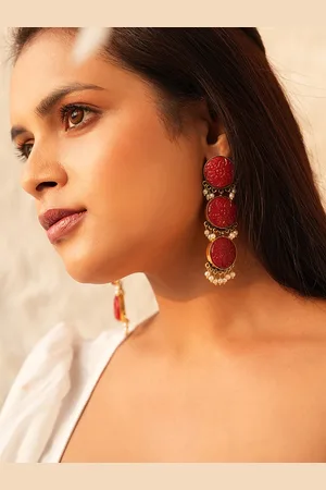 Binnis Wardrobe Red Drop Earrings