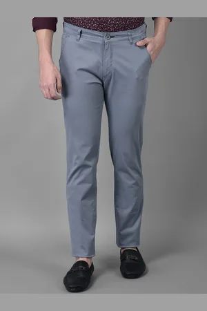 Canary London Men Cotton Smart Slim Fit Wrinkle Free Chinos Trousers