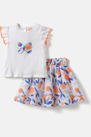 Nauti Nati Girls Printed Top with Skirt