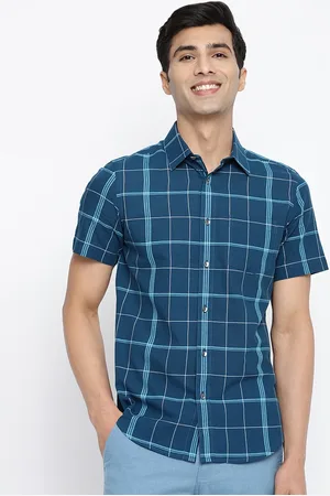 Fabindia Slim Fit Windowpane Checks Casual Cotton Shirt