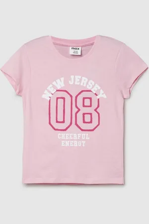 Max Collection Girls Varsity Printed Applique T-shirt