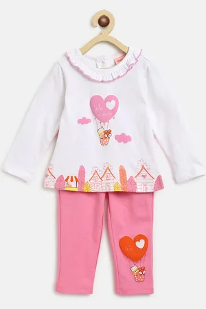 Nauti Nati Girls Printed Top with Trousers