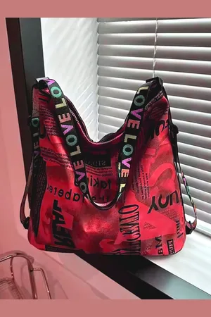 Stylecast Printed Structured Shoulder Bag