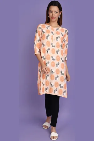 V-Mart Ethnic Motif Printed Round Neck Straight Kurta