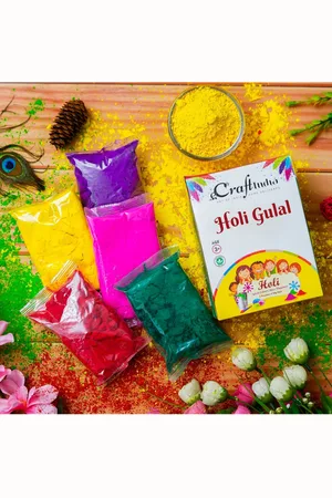 eCraftIndia Pack Of 5 Organic Herbal Gulal