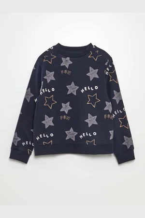 KIABI Boys Graphic Printed Pullover Sweatshirt