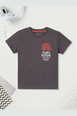 Max Collection Boys Typography Applique T-shirt