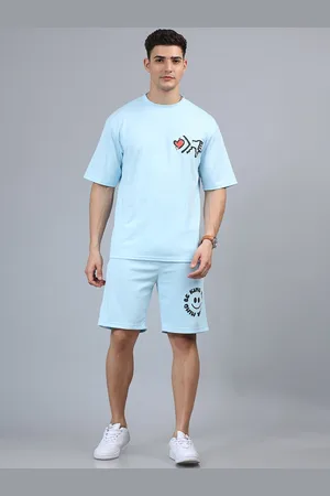 Bushirt Printed Oversized Pure Cotton T Shirt With Shorts