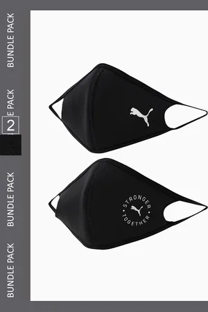 PUMA Pack Of 2 Brand Logo Printed Outdoor Running Face Masks