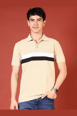 V-Mart Men Colourblocked Polo Collar Applique Slim Fit T-shirt