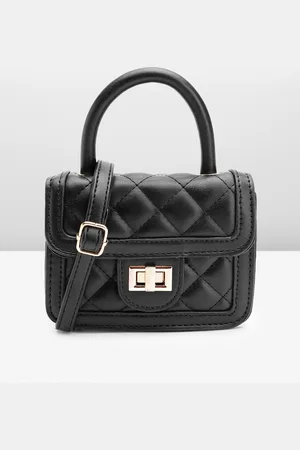 DressBerry Structured Quilted Satchel Bag
