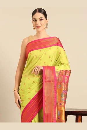 Varkala Silk Sarees Ethnic Motifs Zari Paithani Saree