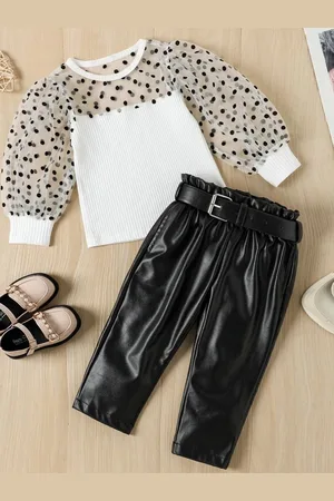 LULU & SKY Girls Printed Top with Trousers
