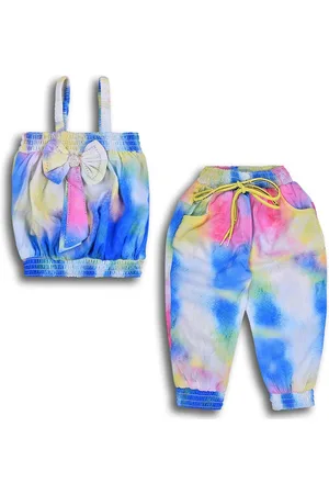 Wish Karo Girls Printed Top with Trousers