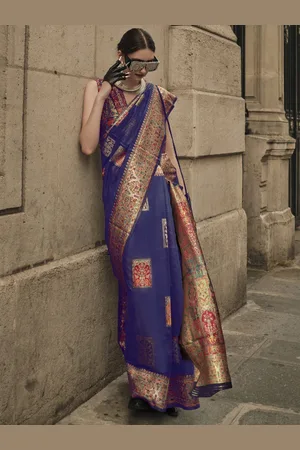 KIMISHA Ethnic Motifs Woven Design Zari Saree