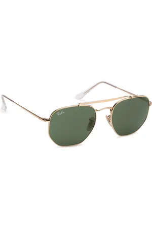 Ray-Ban Unisex UV Protected Green Lens Irregular Sunglasses - 0RB364800154