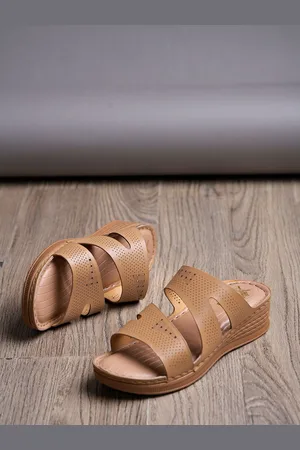 Shoetopia Girls Wedge Sandals With Laser Cuts