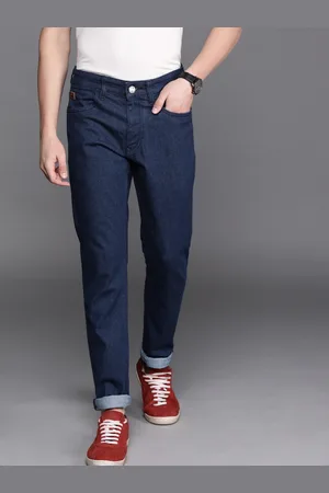 WROGN Men Blue Slim Fit Mid-Rise Clean Look Stretchable Jeans