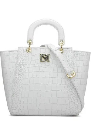 Da Milano Animal Textured Leather Swagger Satchel with Quilted