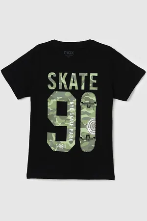 Max Collection Boys Typography Printed Pure Cotton T-shirt
