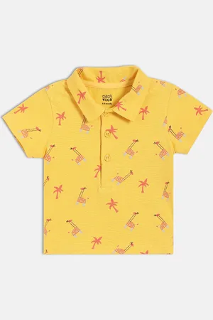 MINI KLUB Boys Printed Mandarin Collar T-shirt