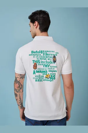 Status Quo Men Typography Printed Polo Collar Regular Fit T-shirt