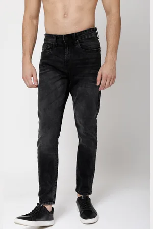 LocoMotive Men Black Tapered Fit Mid-Rise Clean Look Stretchable Jeans