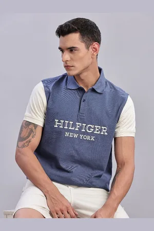Tommy Hilfiger Men Colourblocked Polo Collar Pure Cotton T-shirt