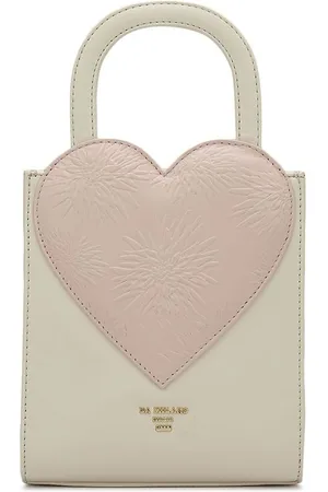 Da Milano Colourblocked Leather Bucket Satchel with Applique